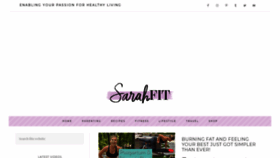 What Sarahfit.com website looked like in 2022 (2 years ago)