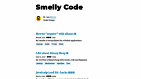 What Smellycode.com website looked like in 2022 (2 years ago)