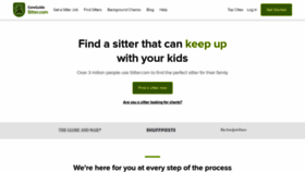 What Sitter.com website looked like in 2022 (2 years ago)