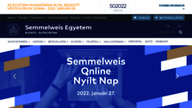What Semmelweis.hu website looked like in 2022 (2 years ago)