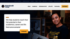 What Schoolcraft.edu website looked like in 2022 (2 years ago)