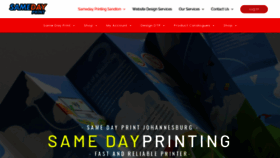 What Samedayprint.co.za website looked like in 2022 (2 years ago)