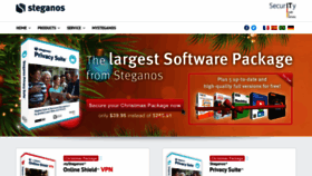 What Steganos.com website looked like in 2022 (2 years ago)