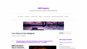 What Shiftfrequency.com website looked like in 2022 (2 years ago)