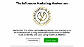 What Scalewithinfluencers.com website looked like in 2022 (2 years ago)