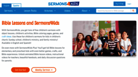 What Sermons4kids.com website looked like in 2022 (2 years ago)