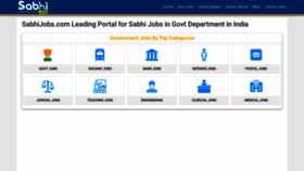 What Sabhijobs.com website looked like in 2022 (2 years ago)