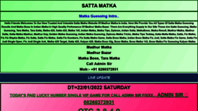 What Sattamatkaguessing.in website looked like in 2022 (2 years ago)