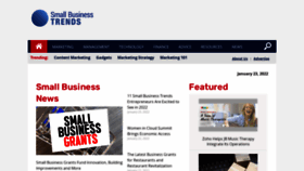 What Smallbiztrends.com website looked like in 2022 (2 years ago)