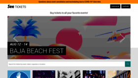 What Seetickets.us website looked like in 2022 (2 years ago)
