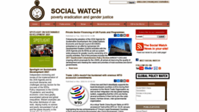 What Socialwatch.org website looked like in 2022 (2 years ago)