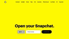 What Snapchat.com website looked like in 2022 (2 years ago)