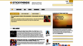 What Stickyminds.com website looked like in 2022 (2 years ago)