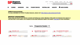 What Sp.edu.sg website looked like in 2022 (4 years ago)