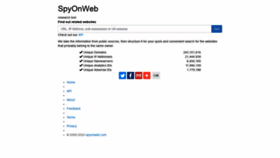 What Spyonweb.com website looked like in 2022 (2 years ago)