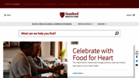 What Stanfordhealthcare.org website looked like in 2022 (2 years ago)