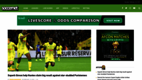 What Soccernet.ng website looked like in 2022 (4 years ago)