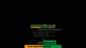 What Sedecordle.com website looked like in 2022 (2 years ago)