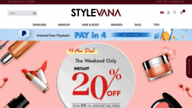 What Stylevana.com website looked like in 2022 (2 years ago)