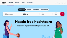 What Solvhealth.com website looked like in 2022 (4 years ago)