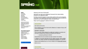 What Springframework.net website looked like in 2022 (2 years ago)