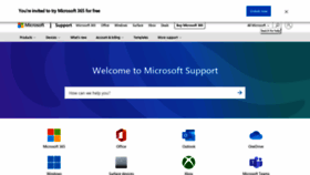 What Support.microsoft.com website looked like in 2022 (2 years ago)