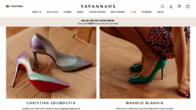 What Savannahs.com website looked like in 2022 (2 years ago)