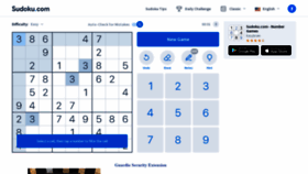 What Sudoku.com website looked like in 2022 (2 years ago)
