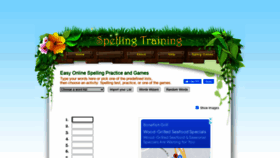 What Spellingtraining.com website looked like in 2022 (2 years ago)
