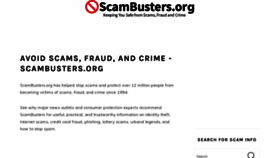 What Scambusters.org website looked like in 2022 (2 years ago)