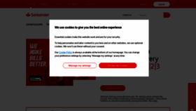 What Santander.co.uk website looked like in 2022 (2 years ago)