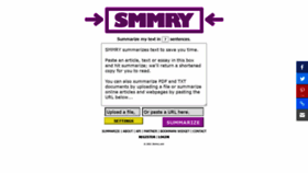 What Smmry.com website looked like in 2022 (2 years ago)