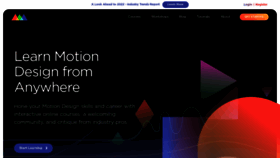 What Schoolofmotion.com website looked like in 2022 (2 years ago)