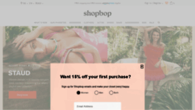 What Shopbop.com website looked like in 2022 (2 years ago)