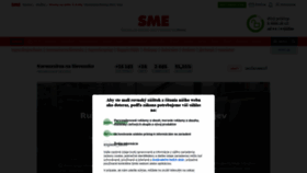 What Sme.sk website looked like in 2022 (3 years ago)