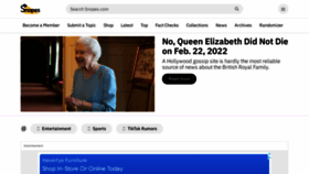What Snopes.com website looked like in 2022 (2 years ago)