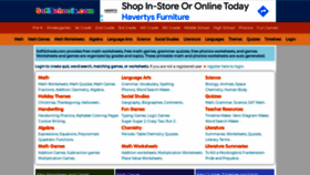 What Softschools.com website looked like in 2022 (2 years ago)
