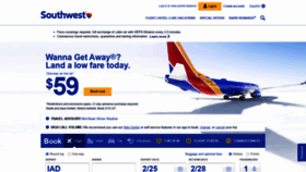What Southwest.com website looked like in 2022 (2 years ago)