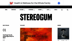 What Stereogum.com website looked like in 2022 (2 years ago)