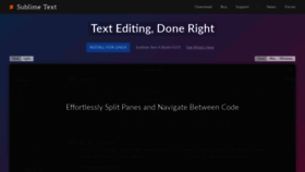 What Sublimetext.com website looked like in 2022 (2 years ago)