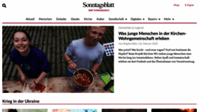 What Sonntagsblatt.de website looked like in 2022 (2 years ago)