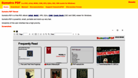 What Sumatrapdfreader.org website looked like in 2022 (2 years ago)