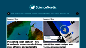 What Sciencenordic.com website looked like in 2022 (2 years ago)