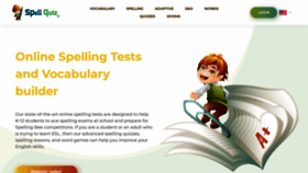 What Spellquiz.com website looked like in 2022 (4 years ago)