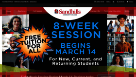 What Sandhills.edu website looked like in 2022 (2 years ago)