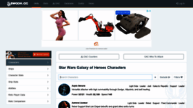 What Swgoh.gg website looked like in 2022 (4 years ago)