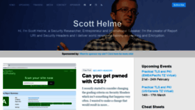 What Scotthelme.co.uk website looked like in 2022 (2 years ago)