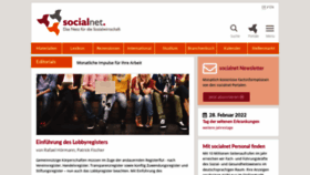 What Socialnet.de website looked like in 2022 (3 years ago)