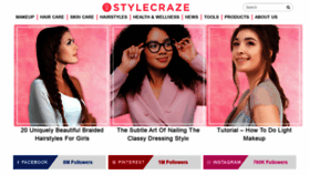 What Stylecraze.com website looked like in 2022 (2 years ago)