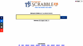 What Scrabbledb.com website looked like in 2022 (2 years ago)